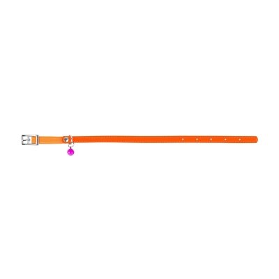 Нашийник для кошенят Collar 32484 WAUDOG Glamour з резинкою, ширина 9 мм довжина 22-30 см, поморанчевий