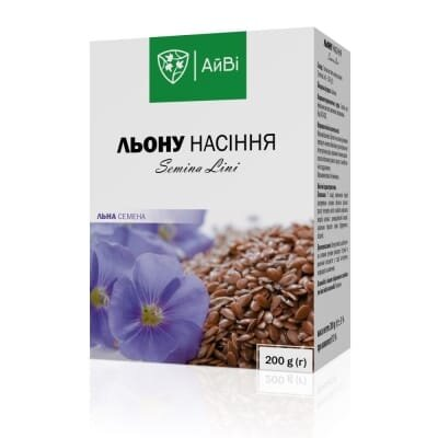 Льону насіння по 200 г у пач. ТМ АйВі