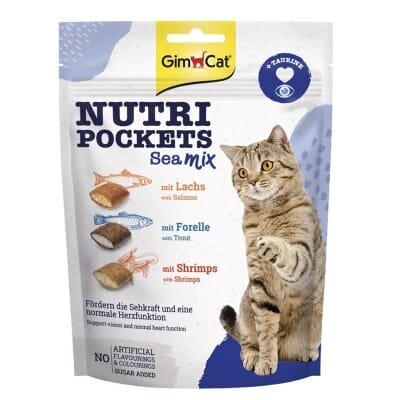 Ласощі для кішок GimCat Nutri Pockets Sea mix морський мікс, 150 г