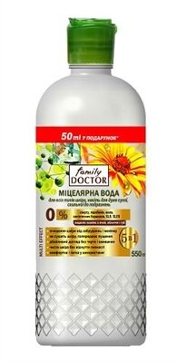 Міцелярна вода Family Doctor для всіх типів шкіри, навіть для дуже сухої, схильної до подразнень, 500 мл