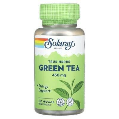Зелений чай Solaray Green Tea 450 мг, 100 вегетаріанських капсул