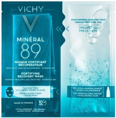 Маска тканинна Vichy Mineral 89 зміцнююча відновлення шкіри обличчя, 29 мл