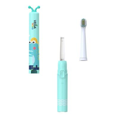 Електрична зубна щітка Vega Kids VK-500B звукова, дитяча, бірюзова