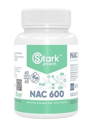 Амінокислота N-Ацетил-L-Цистеїн Stark Pharm NAC 600 мг, капсули №60