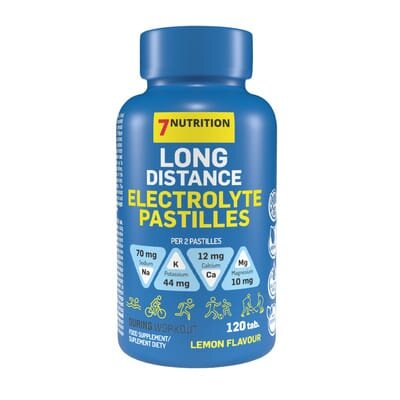 Електроліти 7Nutrition Long Distance Electrolyte Pastilles лимон, 120 пастилок