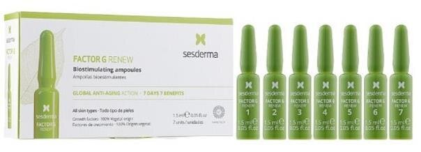 Ампули-концентрат для обличчя Sesderma Factor G Renew Ampollas Biostimulants Біостимулюючі, 7 шт ? 1,5 мл