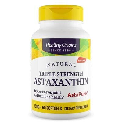 Астаксантин Healthy Origins Astaxanthin 12 мг, 60 капсул