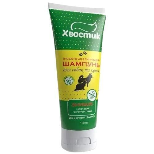 Шампунь Хвостик протипаразитарний для собак та котів, 100 мл