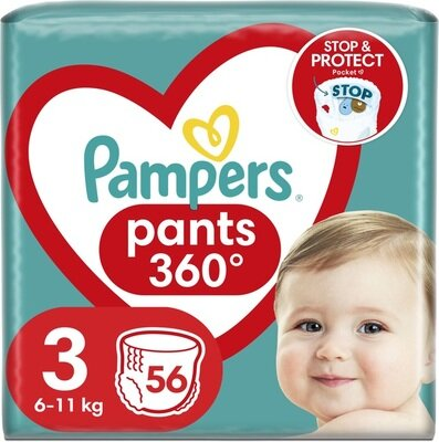 Підгузки-трусики Pampers Pants дитячі розмір 3, 6-11 кг, 56 шт