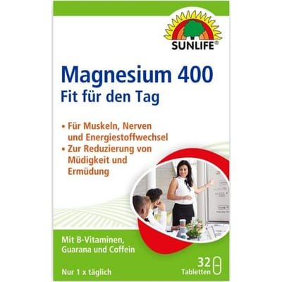 Вітаміни Sunlife Magnesium 400 Fit fur den Tag таблетки №32