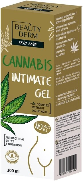Гель для інтимної гігієни Beauty Derm з оліями Cannabis, 300 мл