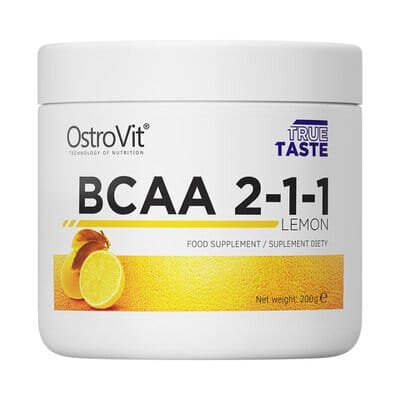 Амінокислоти OstroVit BCAA + L-Glutamine смак лимон, 200 г