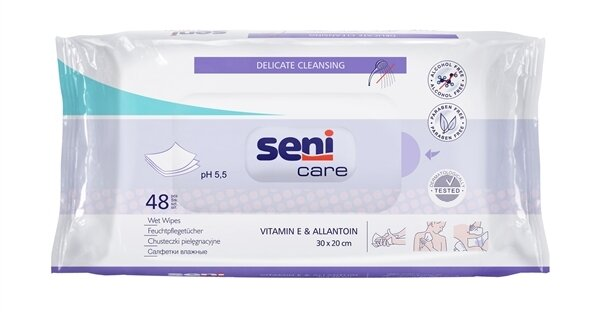 Серветки вологі Seni Care для догляду за шкірою, 48 штук
