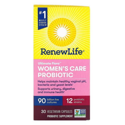 Пробіотик для жінок Renew Life Ultimate Flora Women's Care Probiotic 90 млрд КУО вег. капсули №30