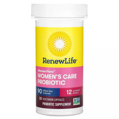 Пробіотик для жінок Renew Life Ultimate Flora Women's Care Probiotic 90 млрд КУО вег. капсули №30