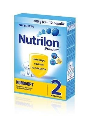 Суміш суха молочна Nutrilon Комфорт 2 для харчування дітей від 6 до 12 місяців, 300 г