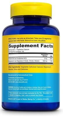 Магній Nature's Life Magnesium 500 мг, 100 капсул