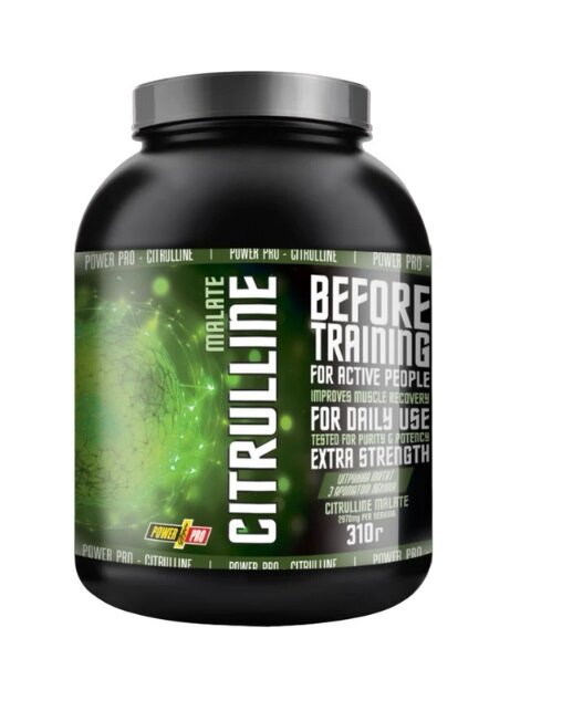 Цитрулін малат Power Pro Citrulline Malate, яблуко, порошок, 310 г