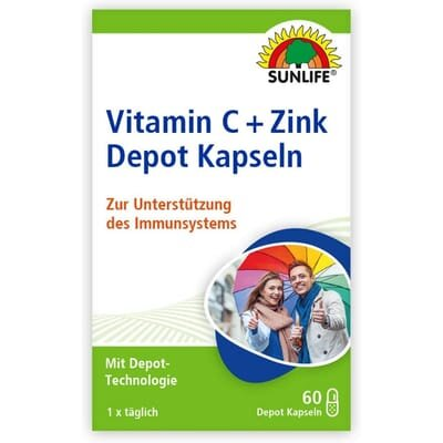 Вітаміни Sunlife Vitamin C+ Zink Depot Kapseln капсули №60