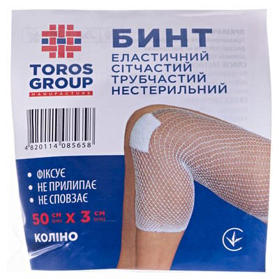 Бинт еластичний Торос Груп сітчастий трубчастий, 50 см х 3 см
