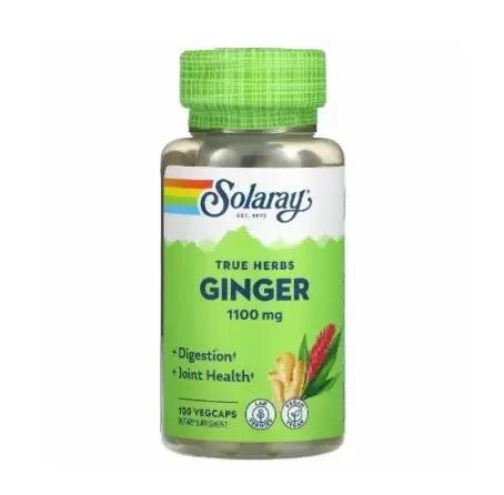Імбиру корінь Solaray Ginger Root 550 мг, 100 капсул
