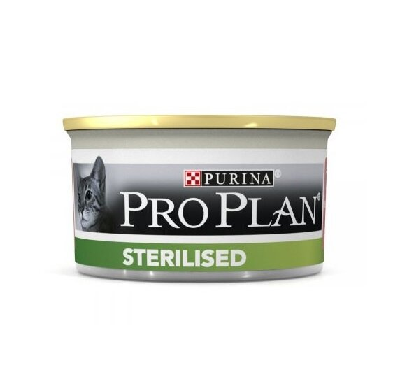 Консерви Purina Pro Plan Sterilised для кастрованих котів та стерилізованих кішок з лососем та тунцем, 85 г