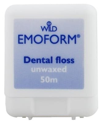 Зубна нитка Dr. Wild Emoform невощена, тонка, 50 м