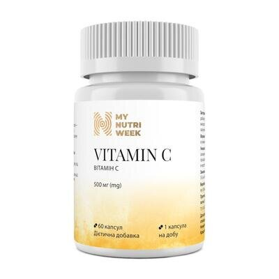Вітамін С My Nutri Week Vitamin C 500 мг, 60 капсул