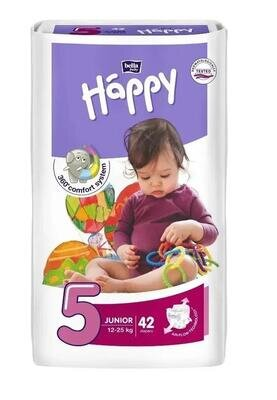Підгузки Bella Baby Happy Junior, розмір 5, вага 12-25 кг, 42 шт