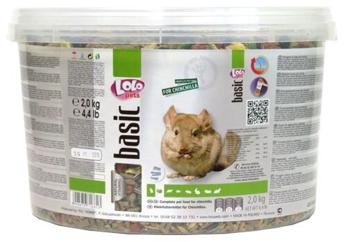 Корм повнораціонний Lolo Pets для шиншил, 2 кг