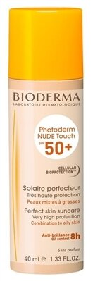 Крем сонцезахисний Bioderma Photoderm Nude Touch натуральний тональний, SPF 50+, 40 мл