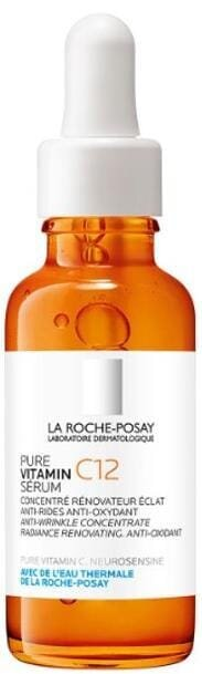 Сироватка-антиоксидант для обличчя La Roche-Posay Pure Vitamin C 12 проти зморшок для оновлення сяяння шкіри обличчя, 30 мл