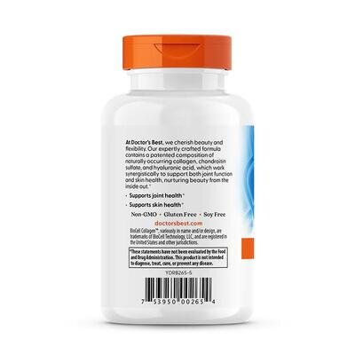 Гіалуронова кислота та хондроїтин Doctor's Best Hyaluronic Acid with Chondroitin Sulfate, 60 таблеток