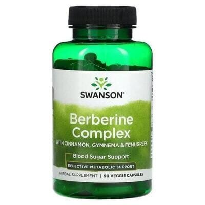 Берберин комплекс Swanson Berberine Complex, 90 вегетаріанських капсул