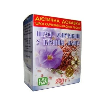 Шрот насіння льону харчовий по 200 г в пач.