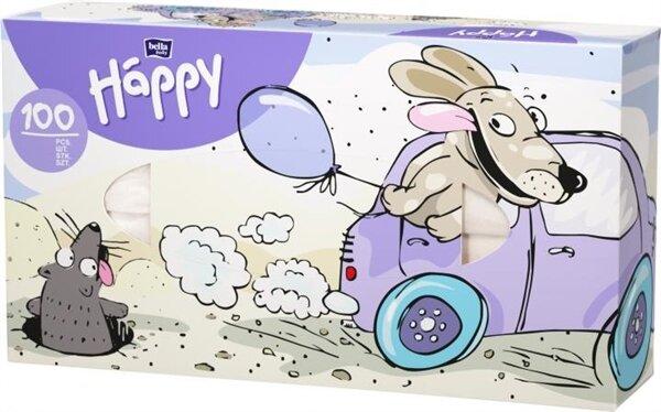 Серветки паперові унiверсальні Bella Baby Happy двошарові, 100 шт