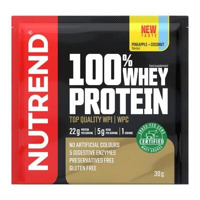 Протеїн Nutrend 100% Whey Protein ананас-кокос, 30 г