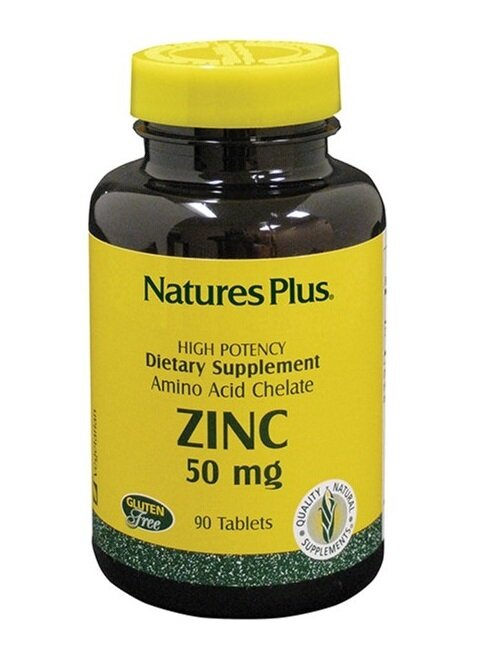 Цинк Nature's Plus Zinc 50 мг, 90 таблеток