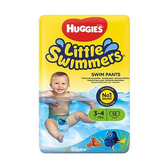 Підгузки-трусики Huggies Little Swimmers розмір 3-4, 7-15 кг, для плавання, 12 шт