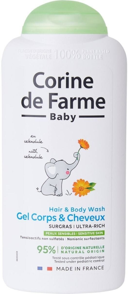 Гель для миття волосся та тіла Corine De Farme Baby з календулою, 250 мл