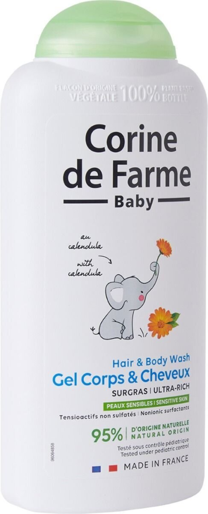 Гель для миття волосся та тіла Corine De Farme Baby з календулою, 250 мл