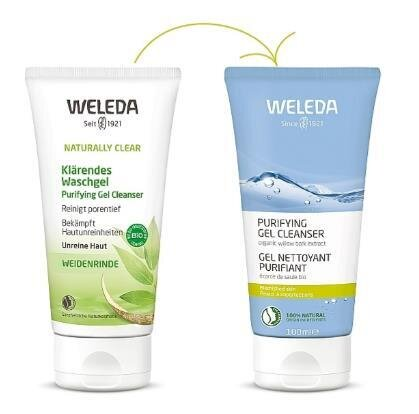 Гель для вмивання Weleda очищувальний для жирної проблемної шкіри, 100 мл