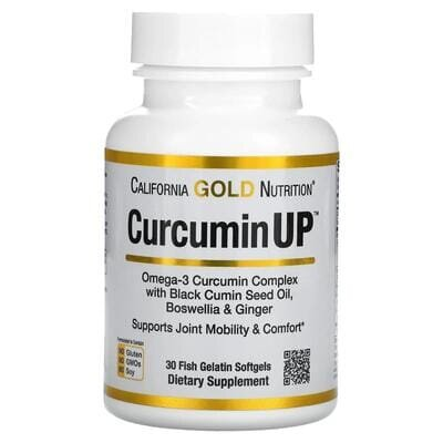 Комплекс куркуміну та омега-3 California Gold Nutrition Curcumin UP, 30 капсул