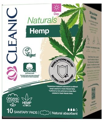 Прокладки гігієнічні Cleanic денні Naturals Hemp, 10 шт
