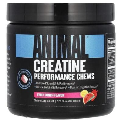 Креатин Universal Nutrition Animal Creatine Performance Chews Fruit Punch, 120 жувальних таблеток