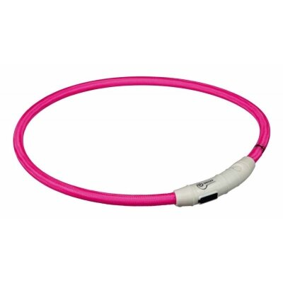 Нашийник Trixie 12706 світиться з USB XS-S 35 см/7мм, рожевий