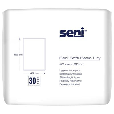 Пелюшки Seni Soft Basic Dry одноразові гігієнічні 40х60 см, 30 шт