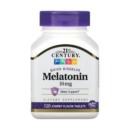 Мелатонін 21st Century Melatonin 10 мг, вишневий смак, 120 таблеток