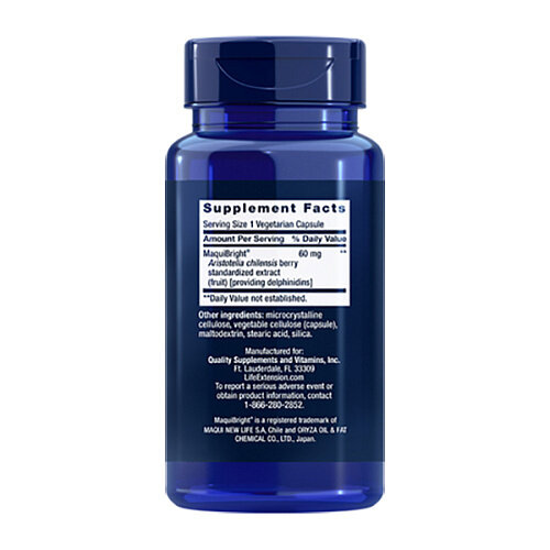 Дієтична добавка Life Extension Tear Support with MaquiBright, 30 веганських капсул