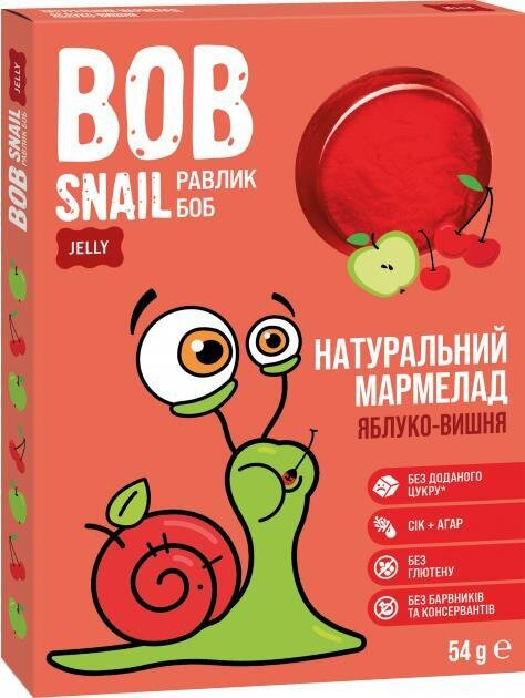 Мармелад Bob Snail Jelly яблуко-вишня, 54 г